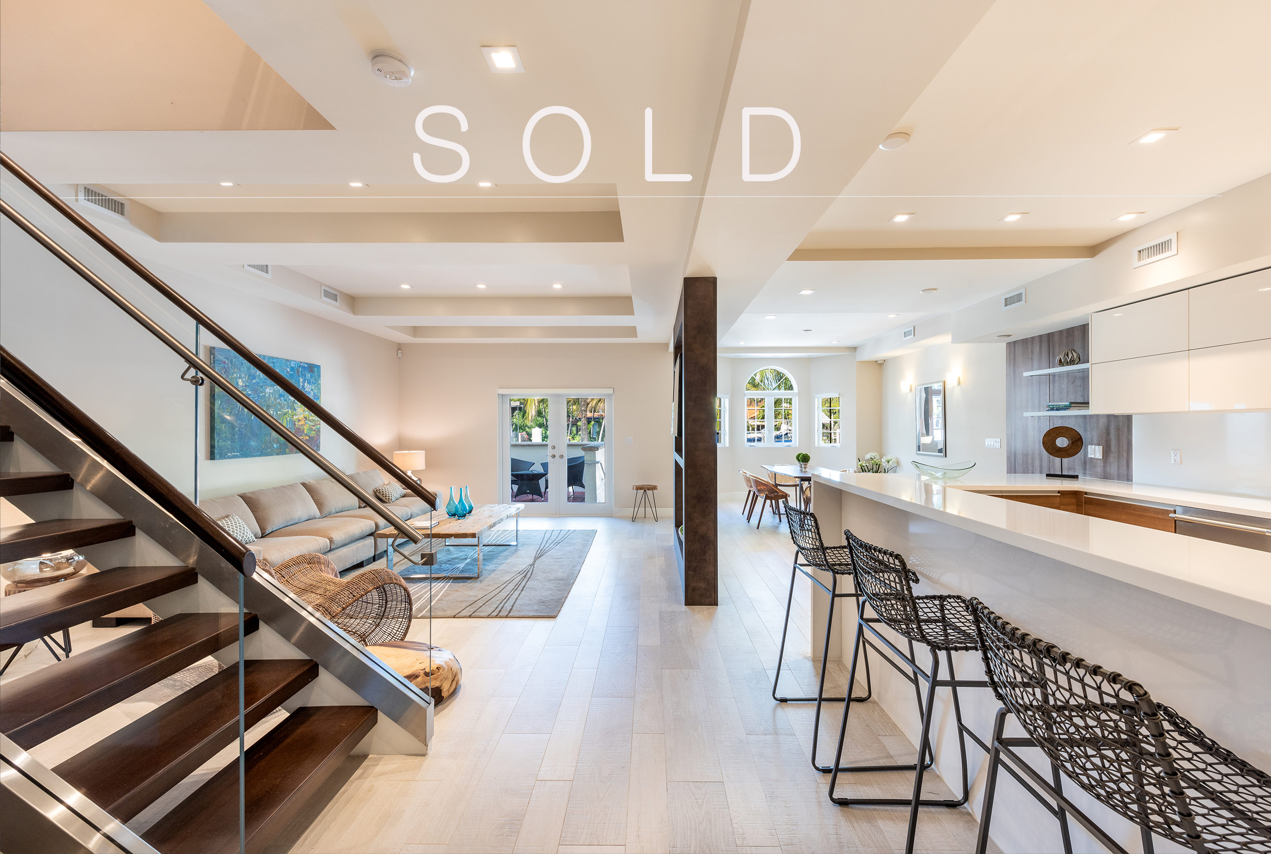 SOLD Waterfront Townhouse in South Beach by The Sunset Harbour Yacht Club